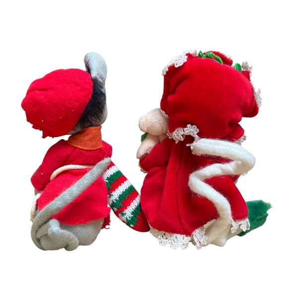 Vintage Annalee Dolls 7" Mouse w/Book & w/Stocking - Picture 3 of 9